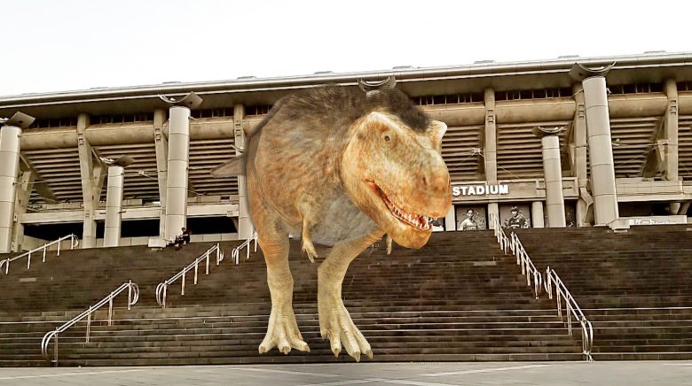自由研究アイデアＡＲを使って、原寸大の恐竜を街に歩かせてみよう