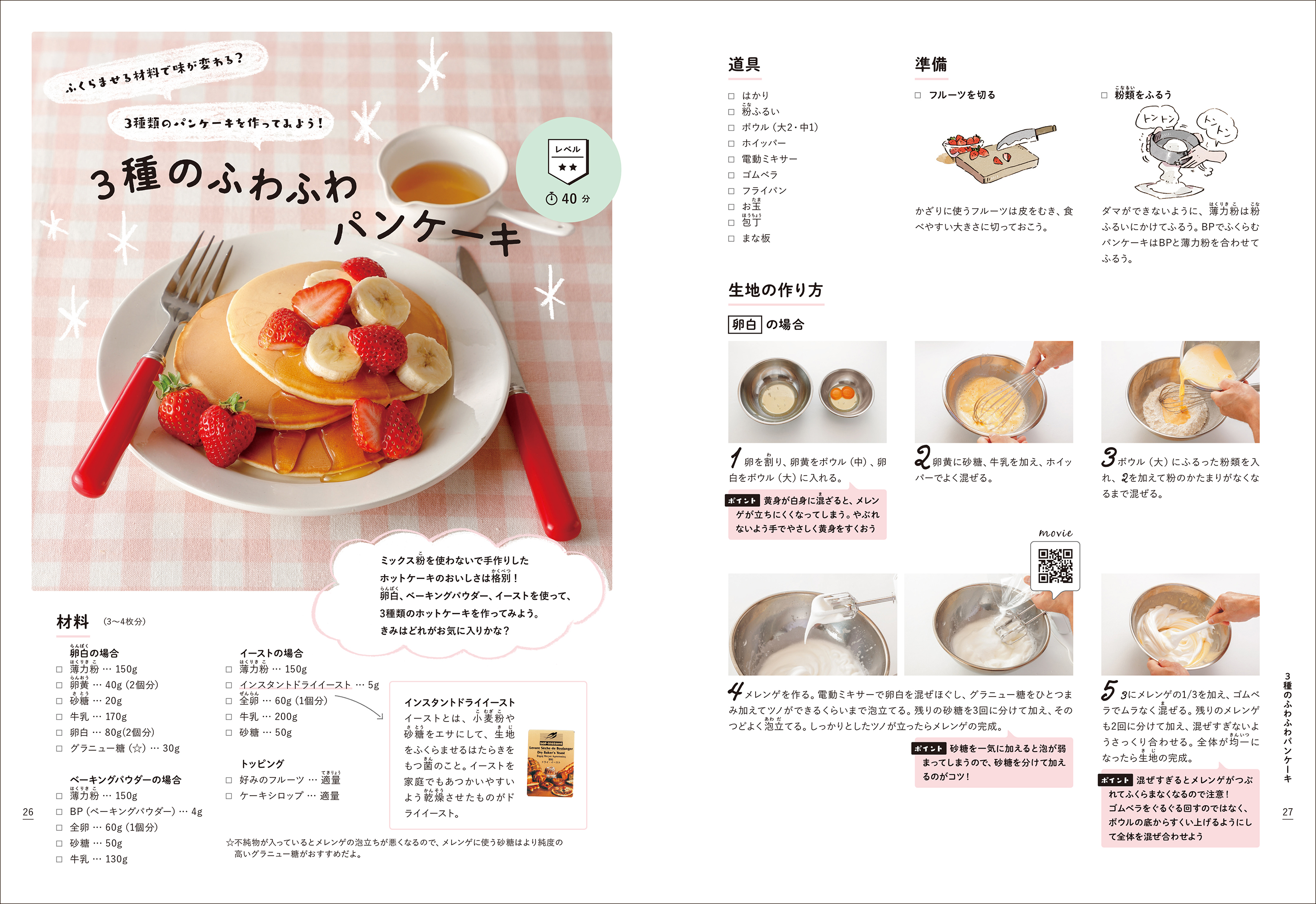 「お菓子作りのプロセスを、写真やイラストで紹介」本誌紙面