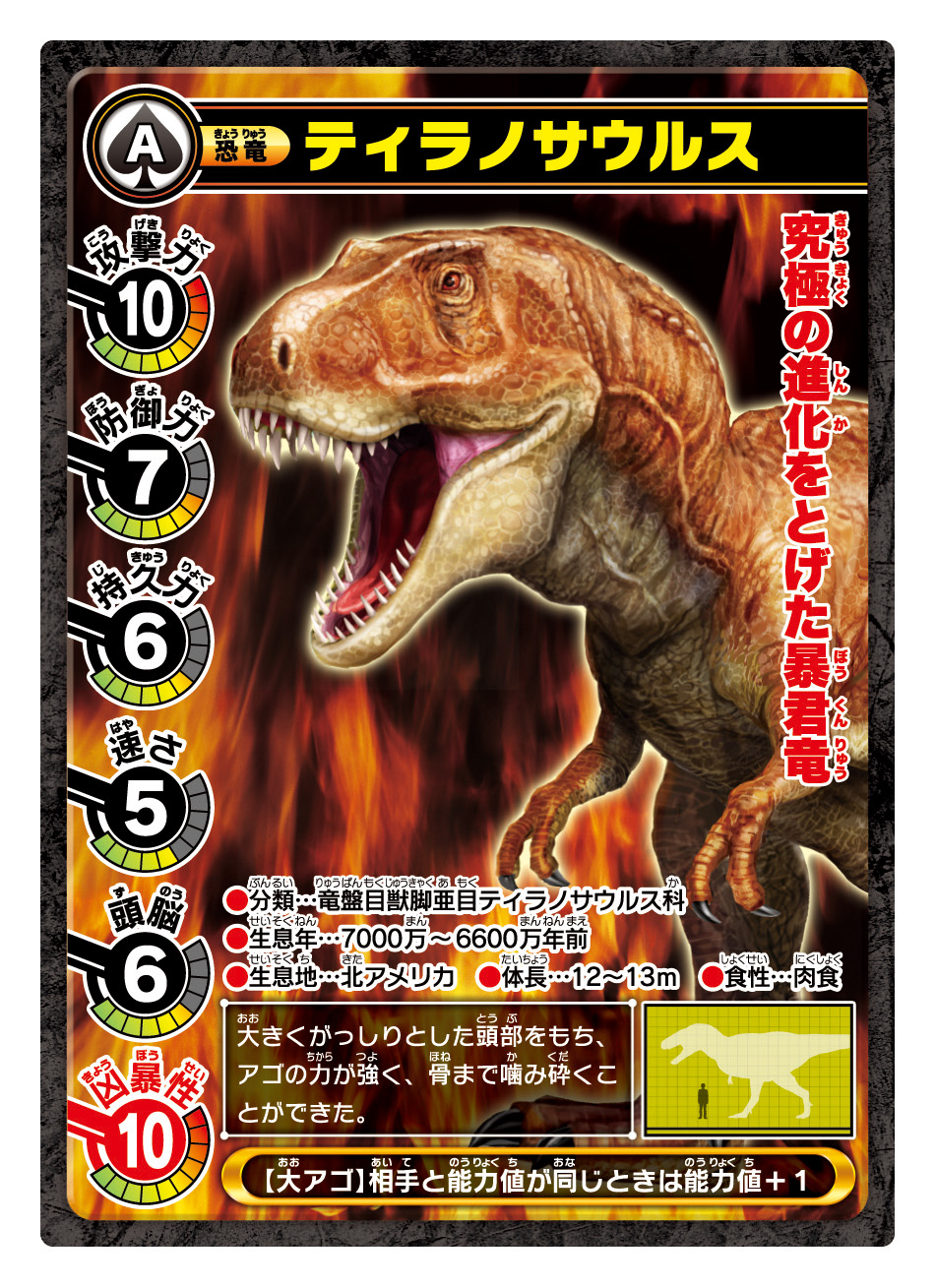 「ティラノサウルスのカード」パッケージ