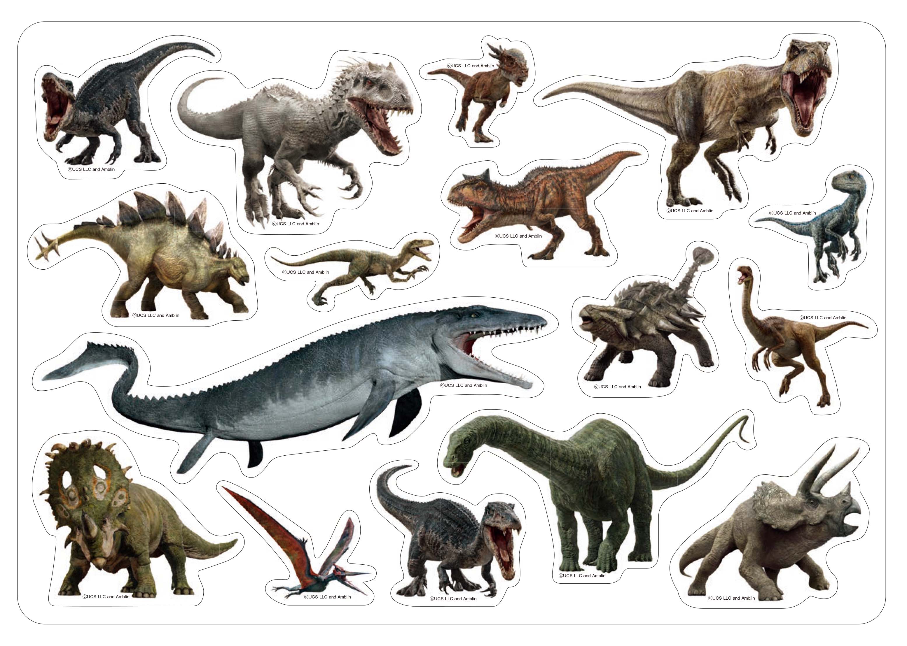「登場する恐竜たち」画像