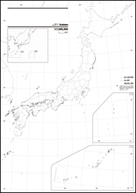 「日本列島白地図」画像