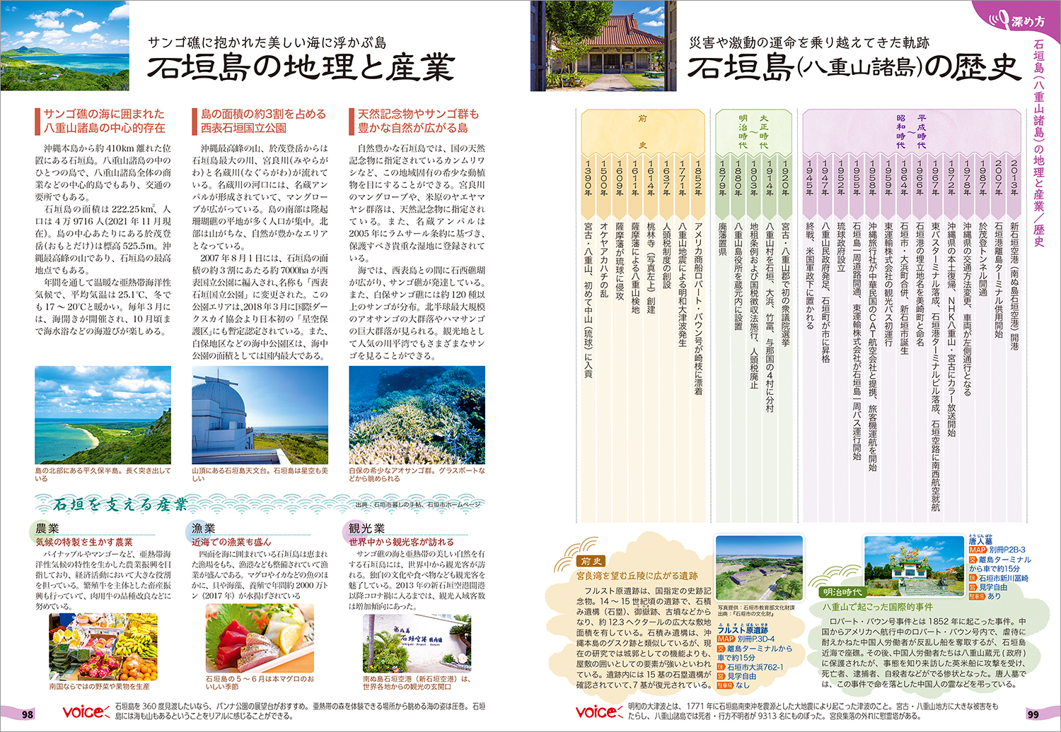 「石垣島の地理と産業　歴史」紙面