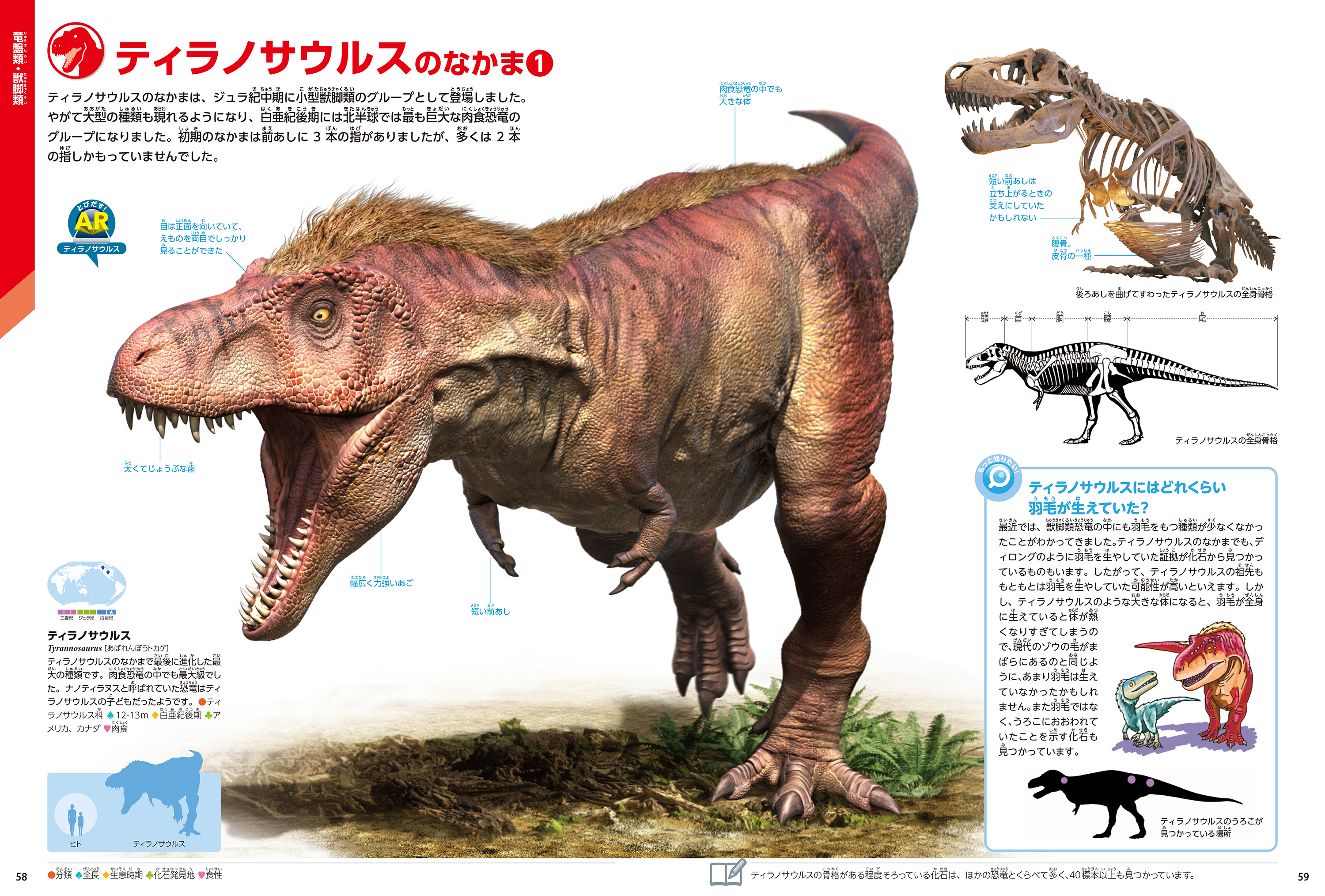 「ティラノサウルスのなかま」紙面