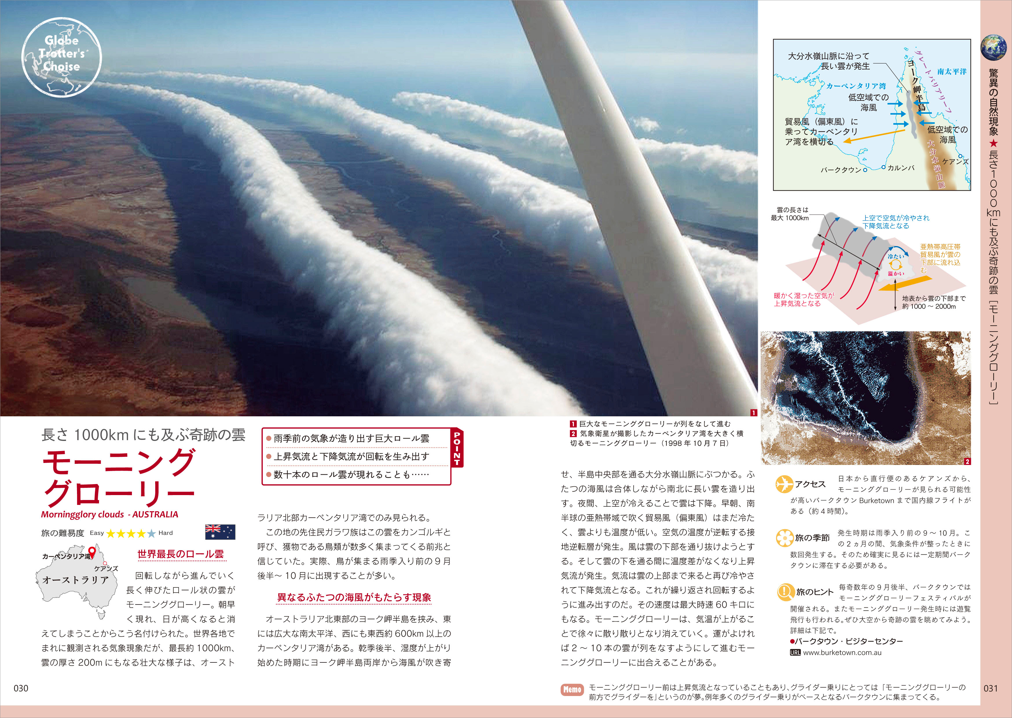 世界最長のロール雲「モーニンググローリー」紙面