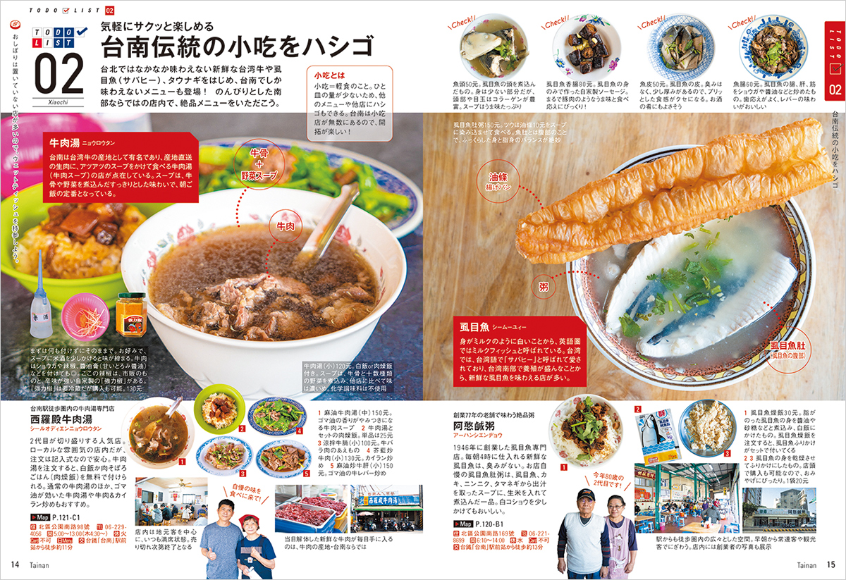 「気軽にサクッと楽しめる　台南伝統の小吃をハシゴ」紙面
