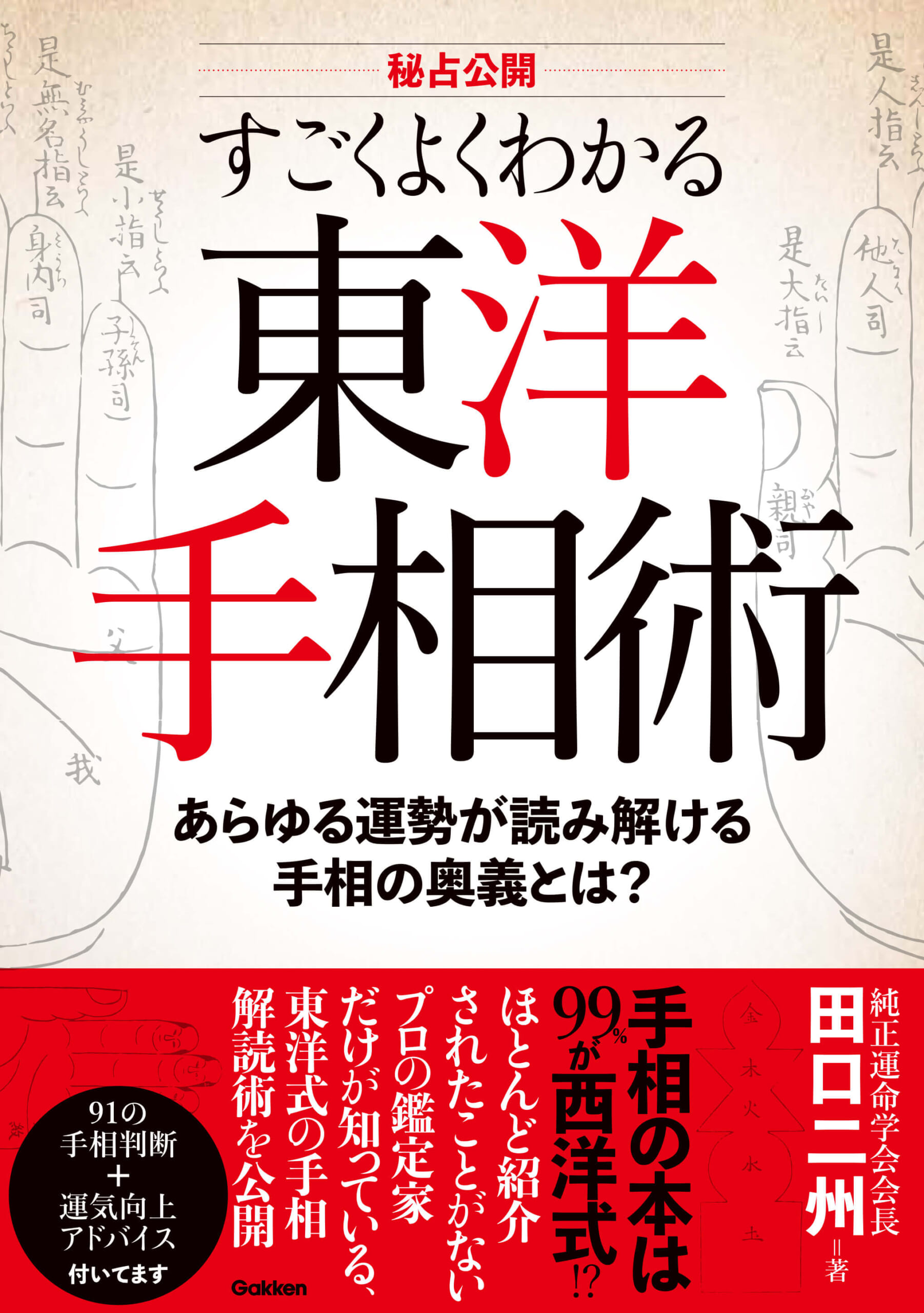 『秘占公開　すごくよくわかる東洋手相術　あらゆる運勢が読み解ける手相の奥義とは？』書影