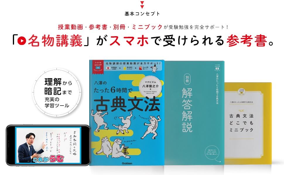 「名物抗議がスマホで受けられる参考書」画像