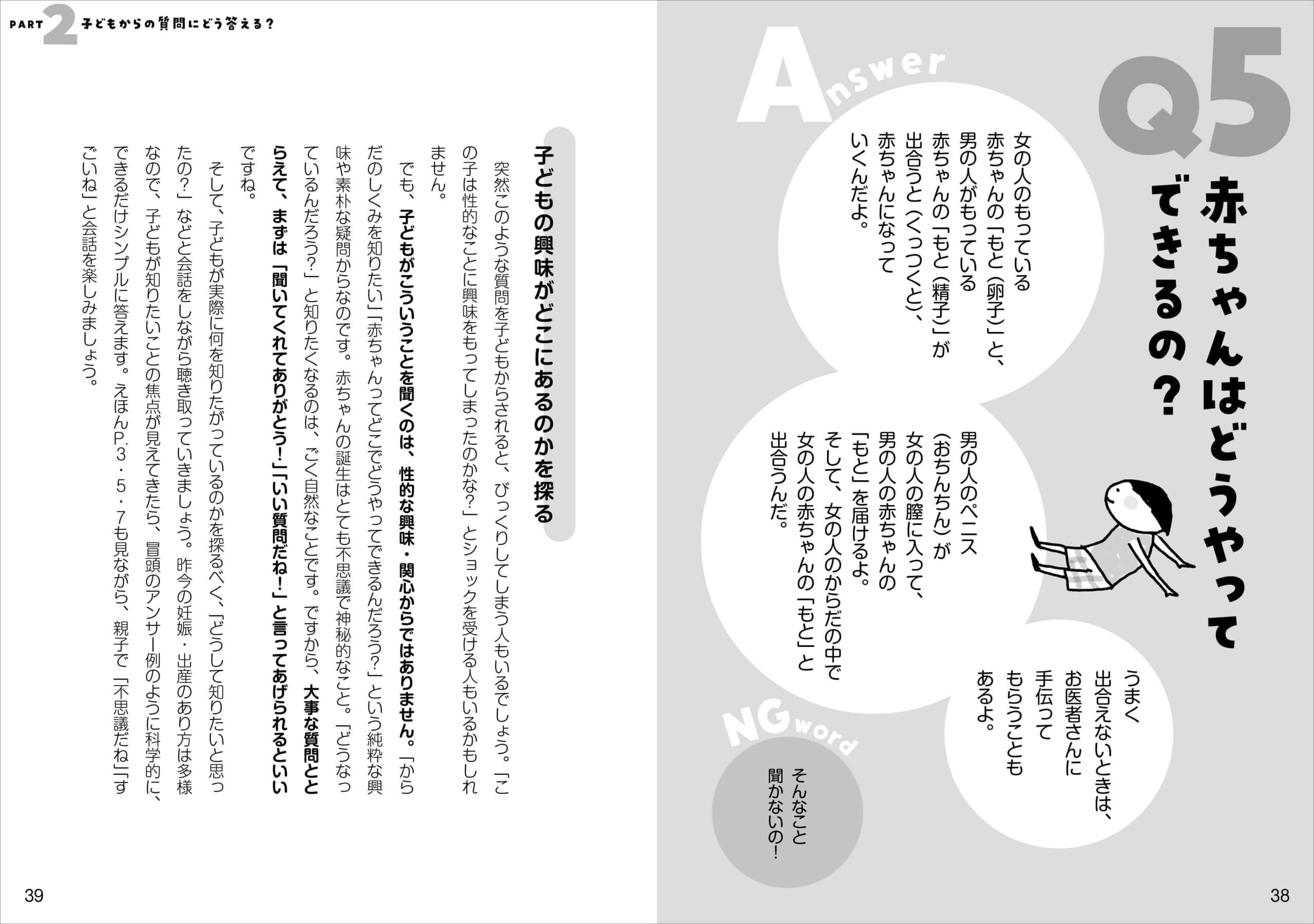 「子どもからの質問にどう答える？」紙面