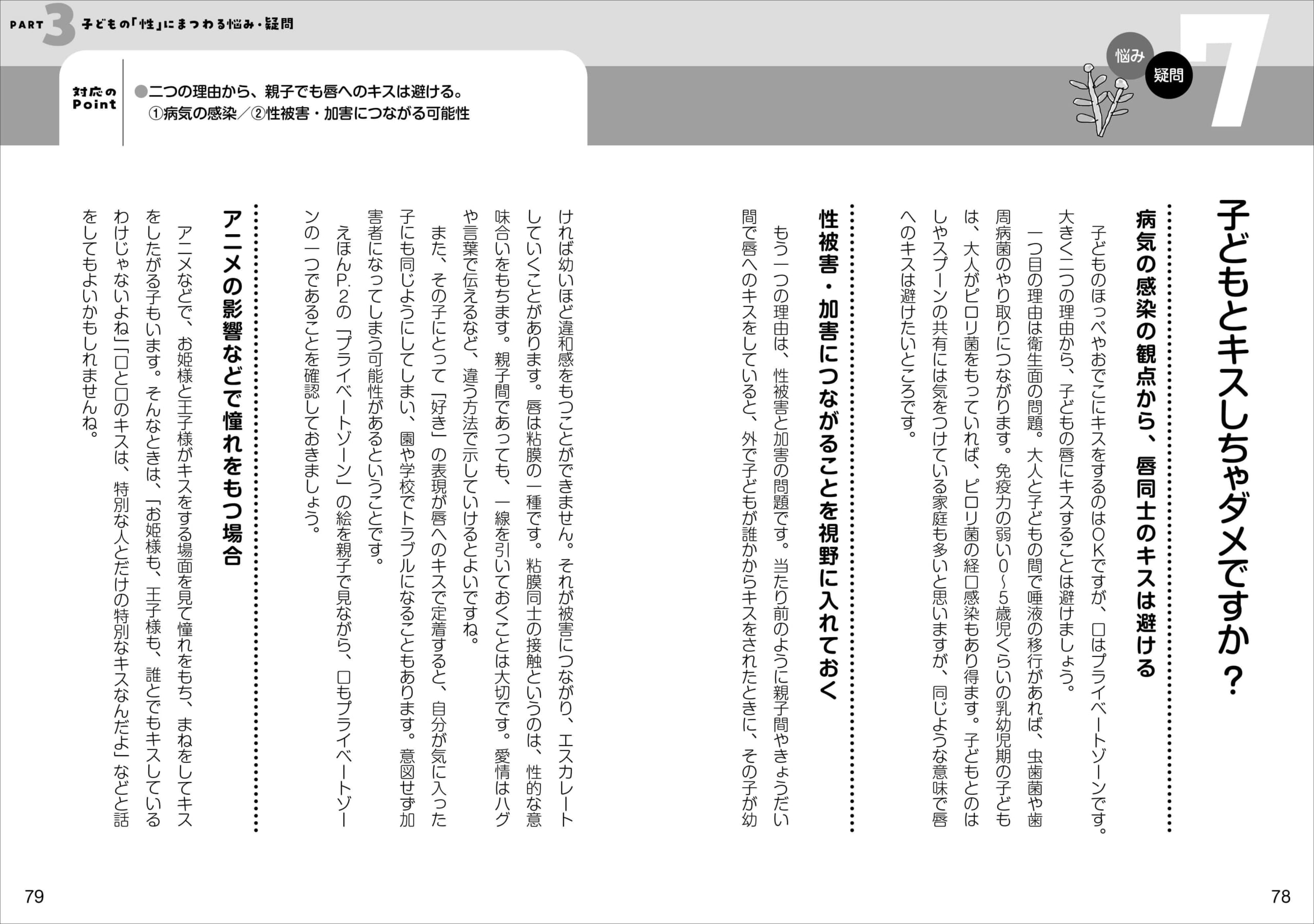 「子どもの 「性」にまつわる悩み・疑問」紙面