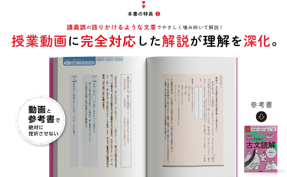 「授業動画に完全対応した解説で、理解がもっと深まる」画像