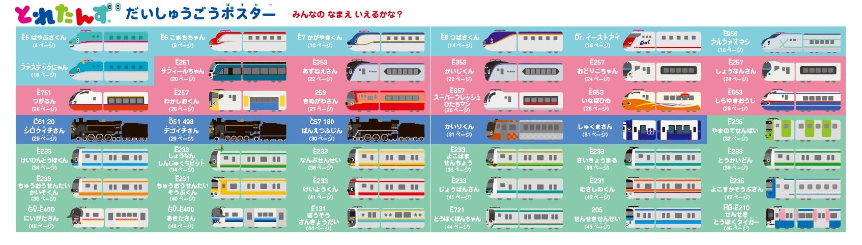 「とれたんずが大集合したなが～いポスター」画像