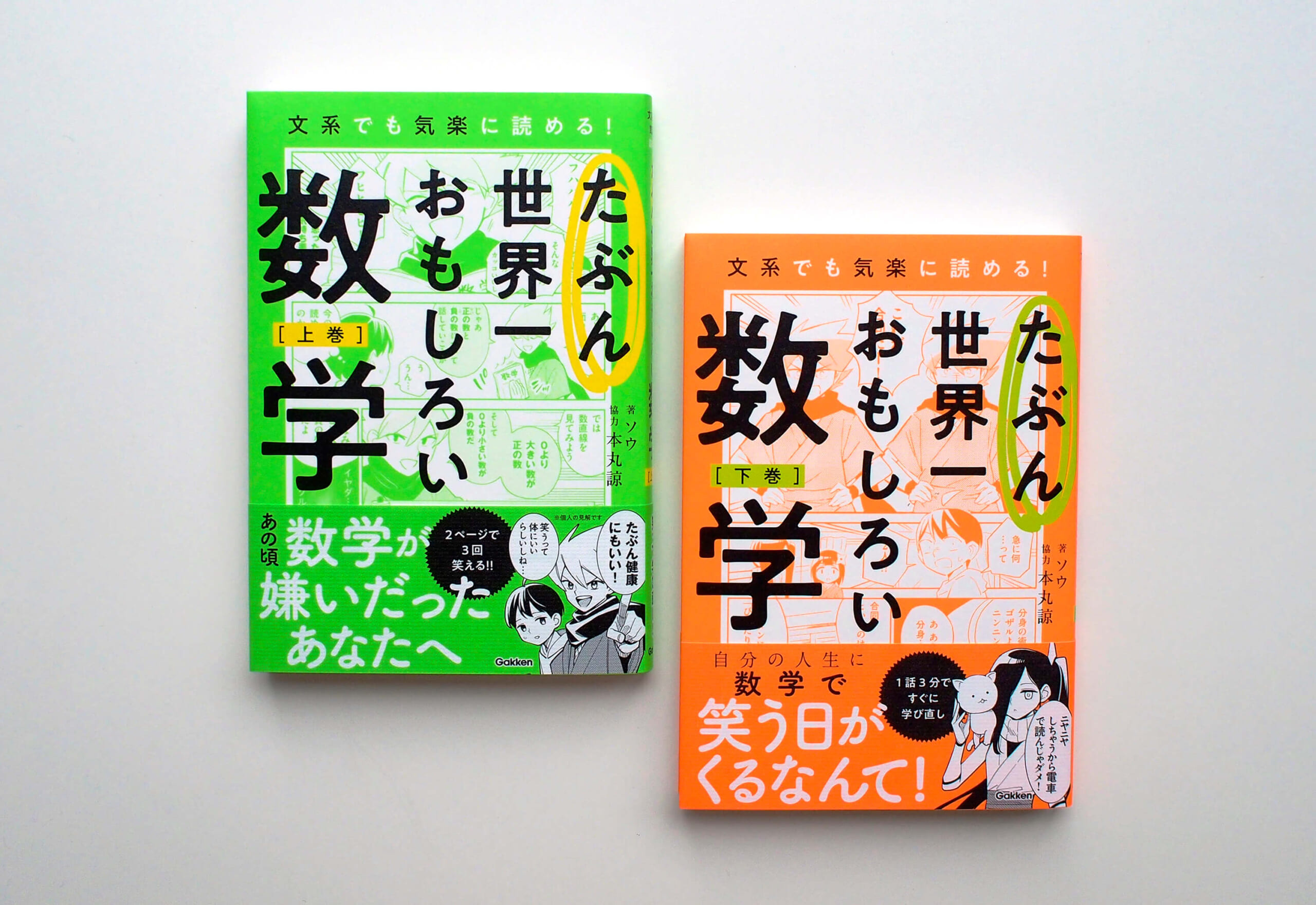 『たぶん世界一おもしろい数学』上巻、下巻　書影