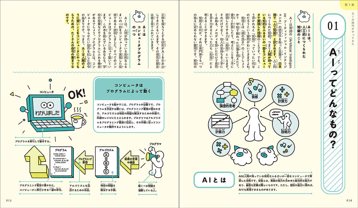 『AIの世界へようこそ』の紙面②　紙面