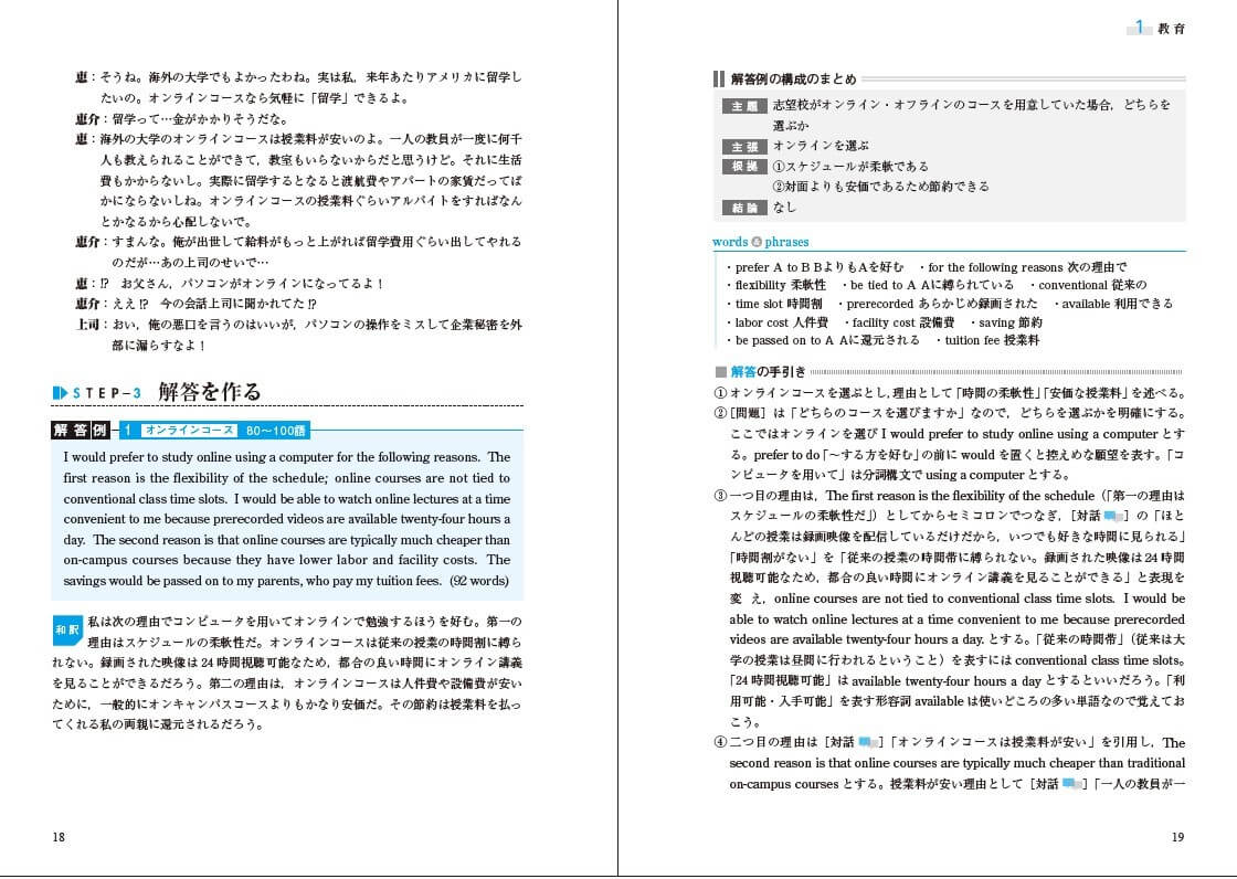 本文は「知る→深める→書く」の3ステップ形式　紙面