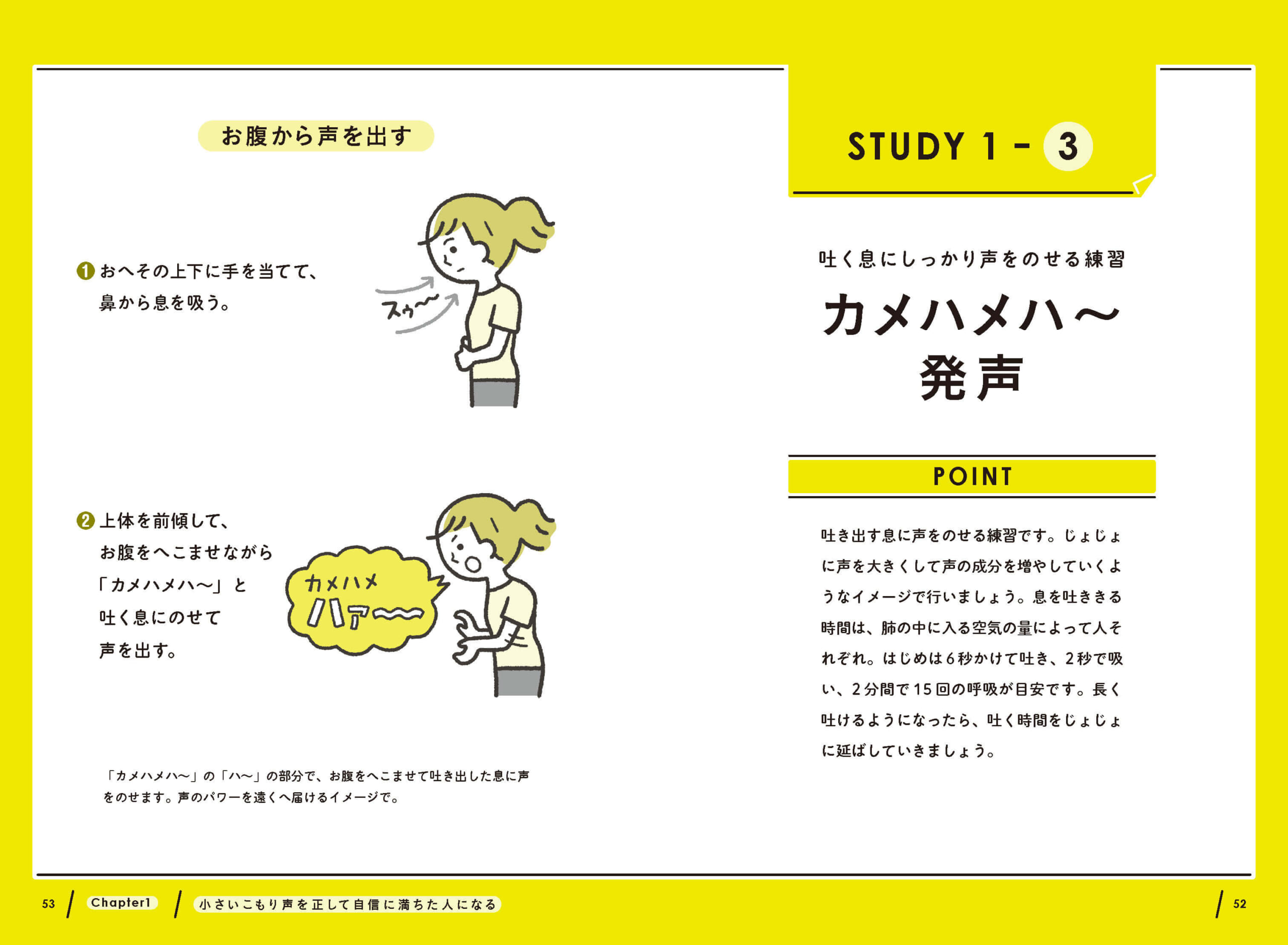 「STUDY1-3　カメハメハ～発声」紙面