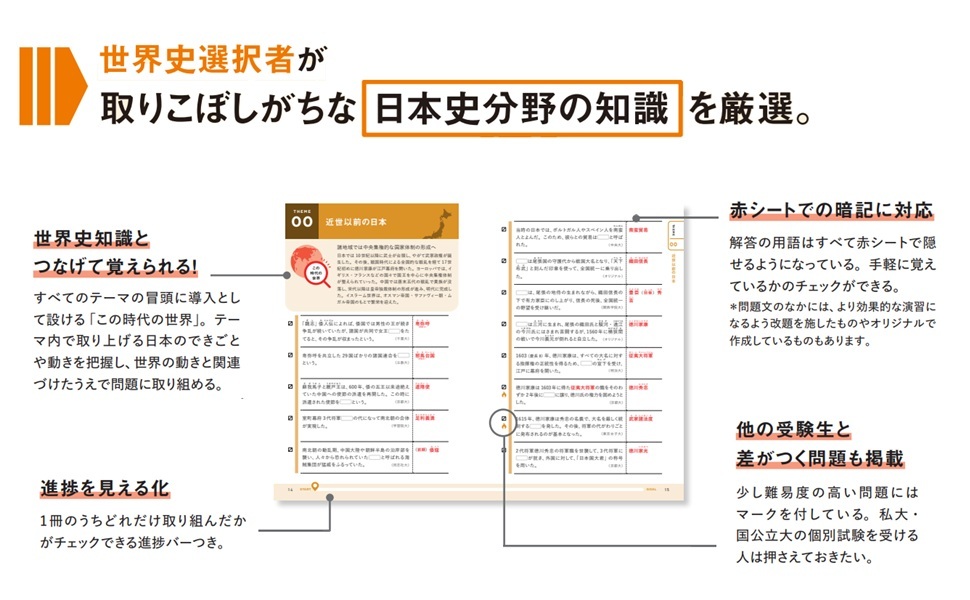 日本史選択／世界史選択それぞれに特化。選べる歴史総合一問一答集が
