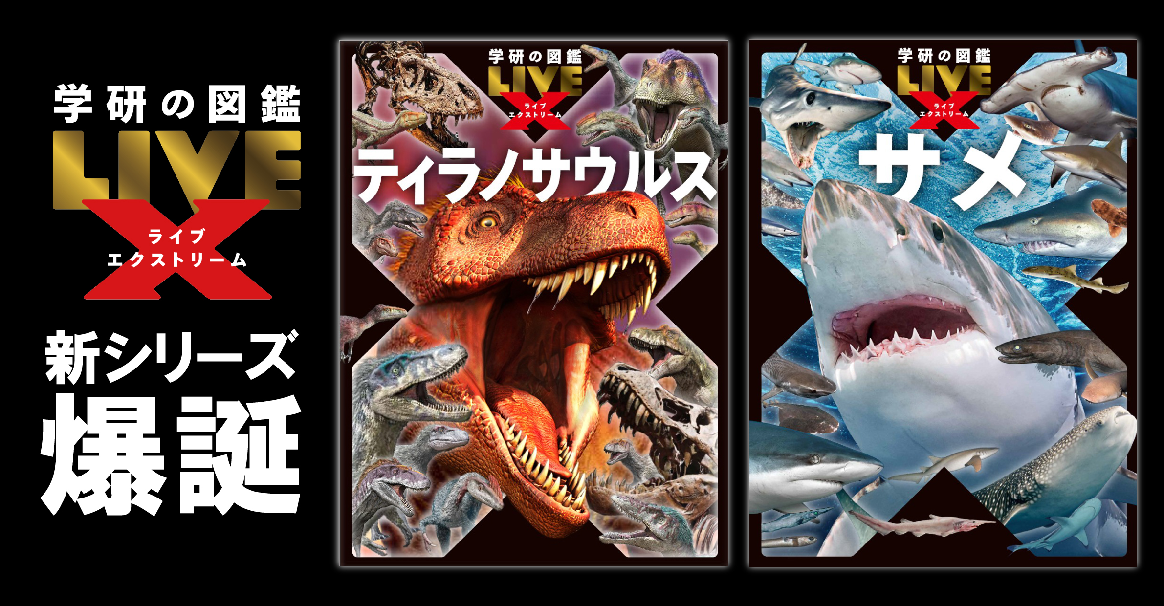 大人気のティラノサウルス、サメの超パワーを徹底解説する図鑑が誕生